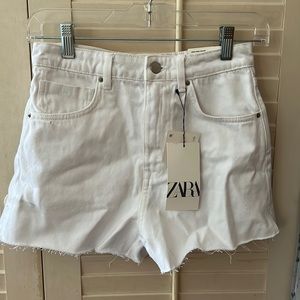 Never Worn NWT Zara White High Rise Short